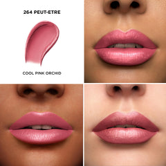 Lancôme L'Absolu Rouge bullet close-up highlighting creamy tip and finish
