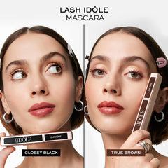 Lancôme Lash Idôle on dresser lifestyle shot conveys everyday elegance and wearable brown