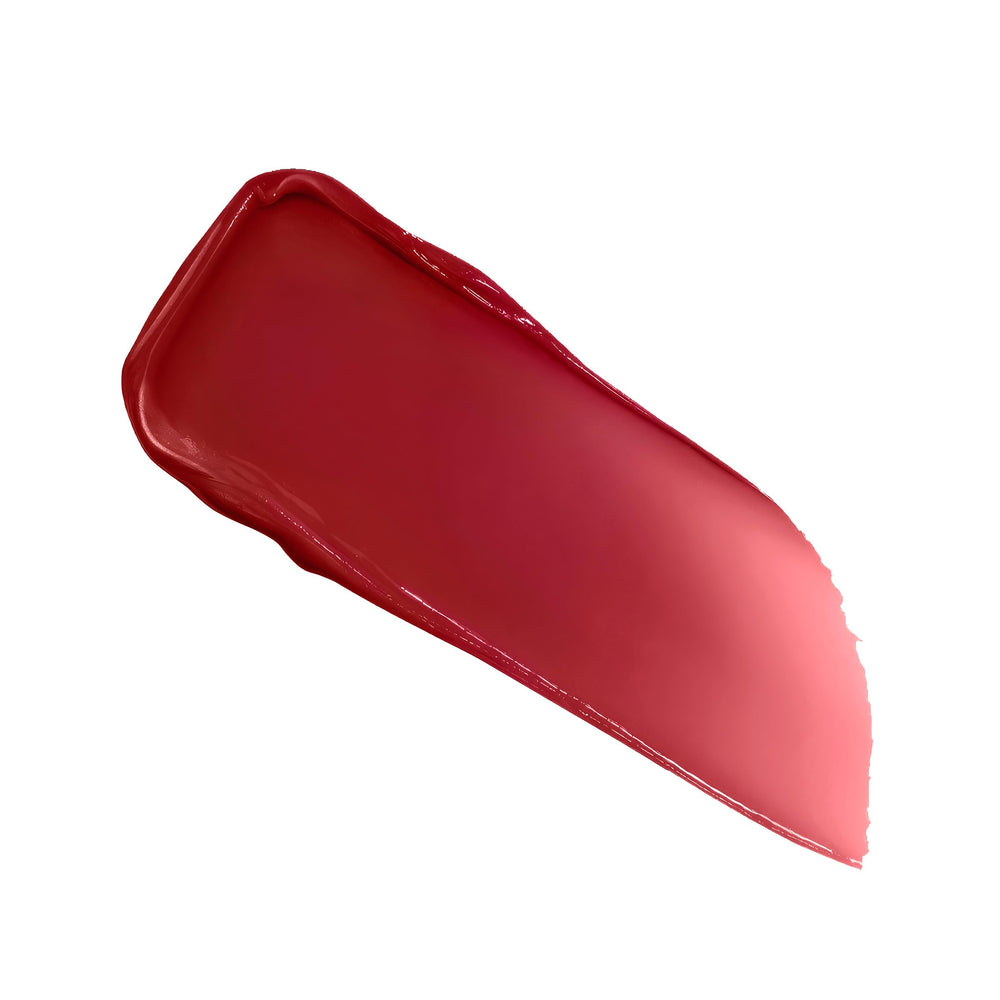 Lancôme lip balm tube open showing creamy texture and instant shine benefit