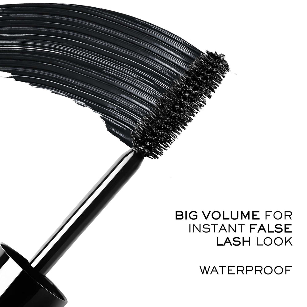 Lancôme Monsieur Big creamy black formula swiped on skin to show texture and pigmentation