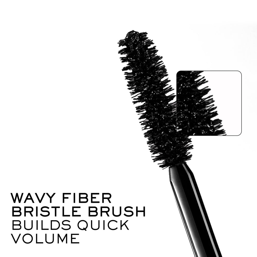 Lancôme wand swipe showing rich black texture and smooth, clump-free application