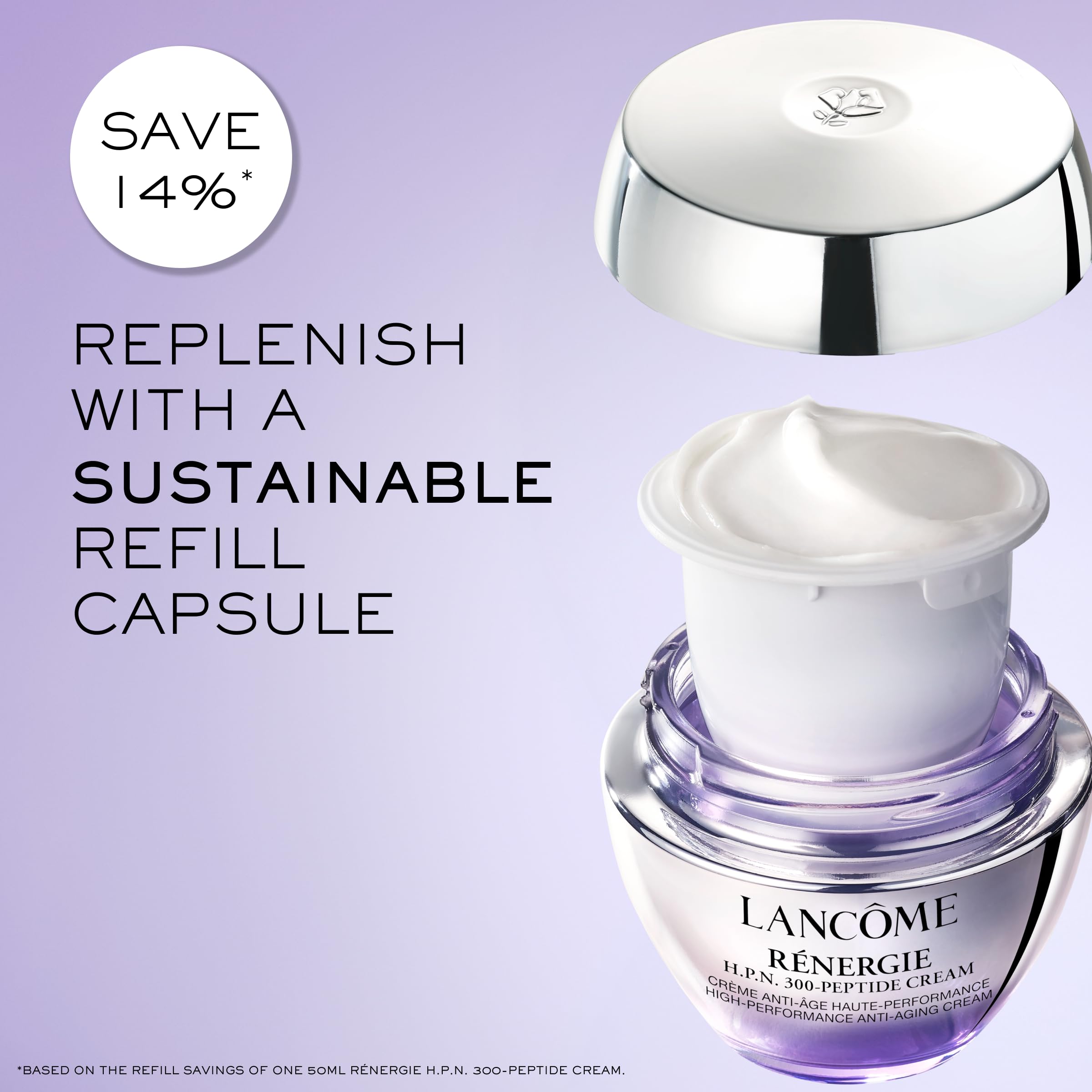 Lancôme cream on hand showing lightweight spreadability and hydration