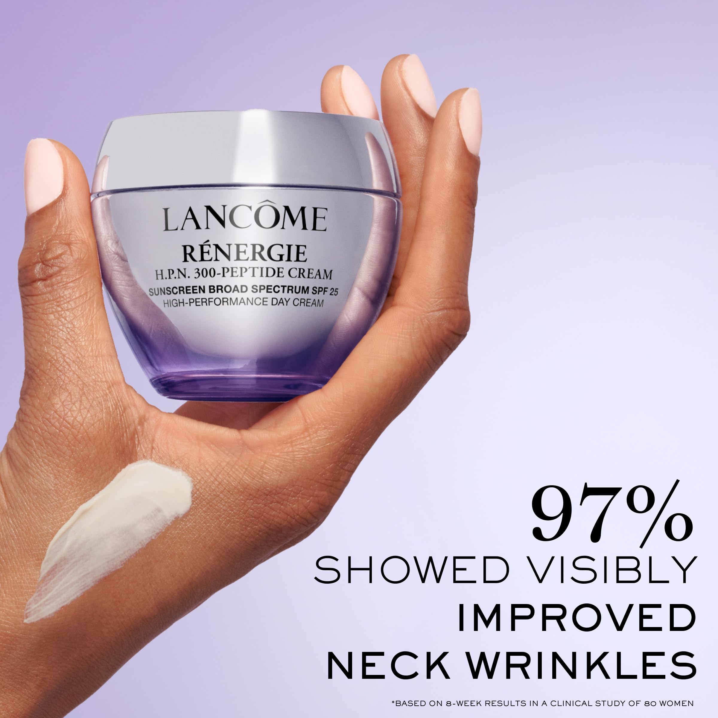 Lancôme open jar showing rich cream and visible texture for nourishing benefits