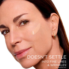 Lancôme skin close-up showing natural matte finish and minimized texture
