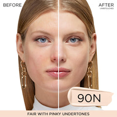 Lancôme pump and nozzle detail highlighting easy, mess-free dispensing benefit
