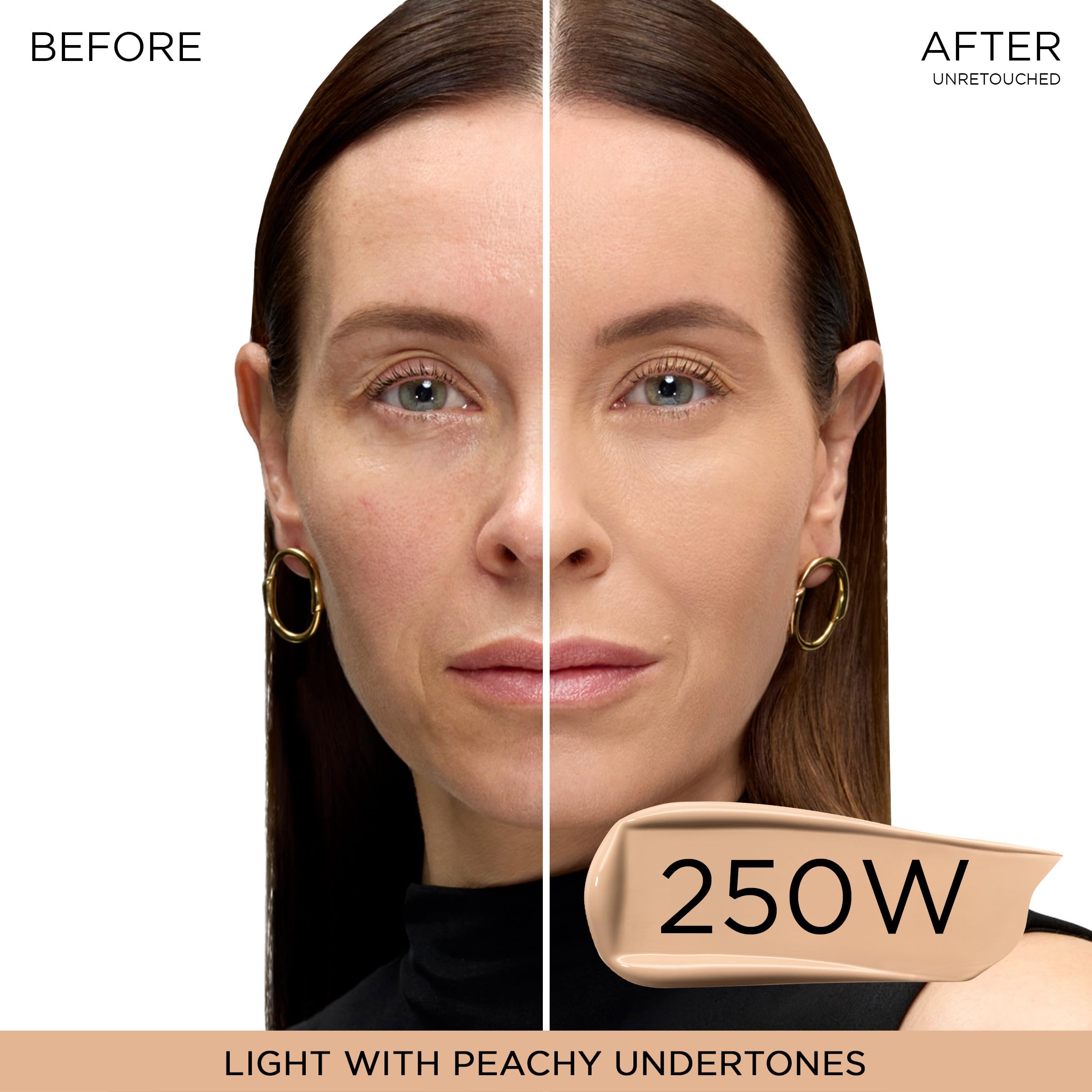 Lancôme pump dispenser close-up for easy, controlled foundation dosing benefit