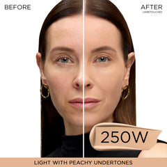 Lancôme pump dispenser close-up for easy, controlled foundation dosing benefit