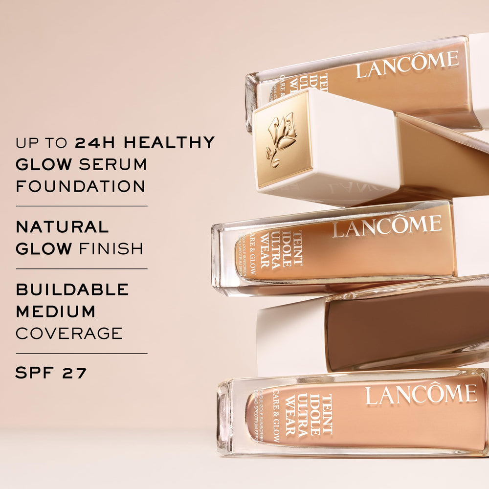 Lancôme swatches on forearm demonstrating 220C color match and blendability