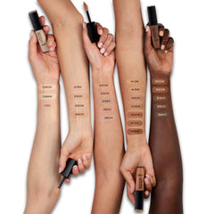 Lancôme swatched texture on skin demonstrating blendable full coverage