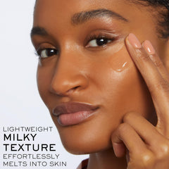 Lancôme label detail photo showing product name and clear ingredient callout benefit