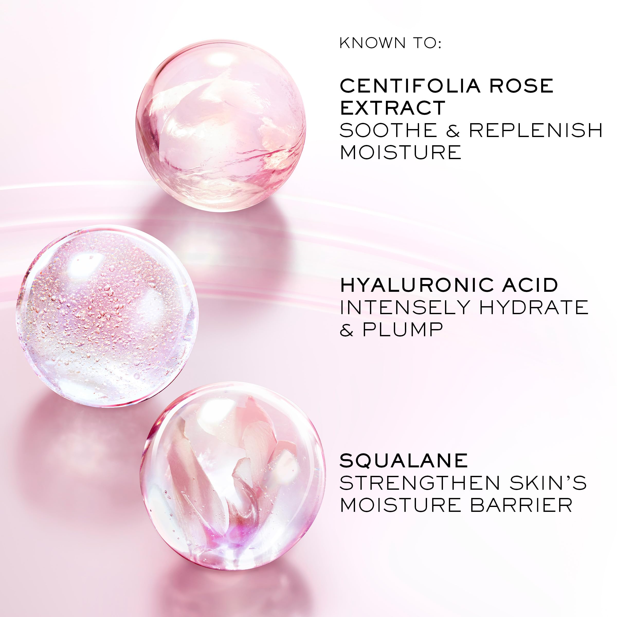 Lancôme application in palm showing quick absorption and softer skin benefit