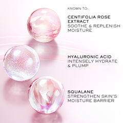 Lancôme application in palm showing quick absorption and softer skin benefit