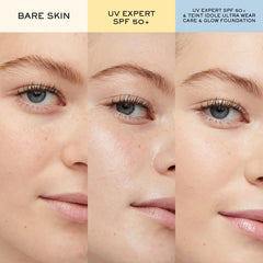 Lancôme product spread on hand demonstrating quick-absorbing, non-greasy feel