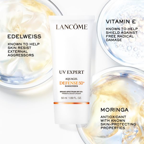 Lancôme primer being applied to face to show smooth makeup-prep benefit