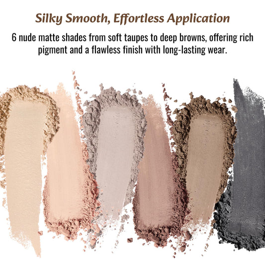 LANDMOON close-up of six matte pans highlighting rich pigment