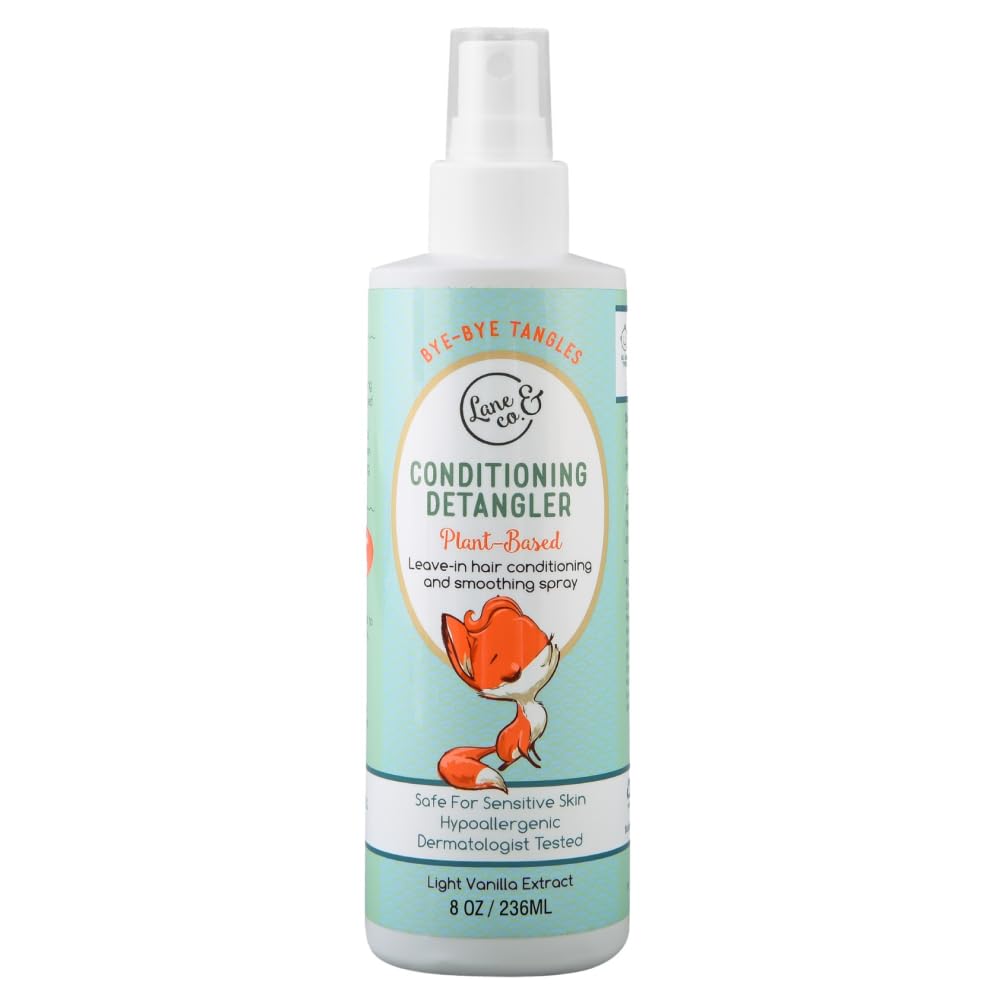 LANE & CO. front bottle packaging showing gentle detangler benefits