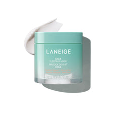 LANEIGE jar front view showing sleek packaging and soothing benefit