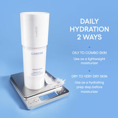 LANEIGE application patting product into skin showing quick absorption