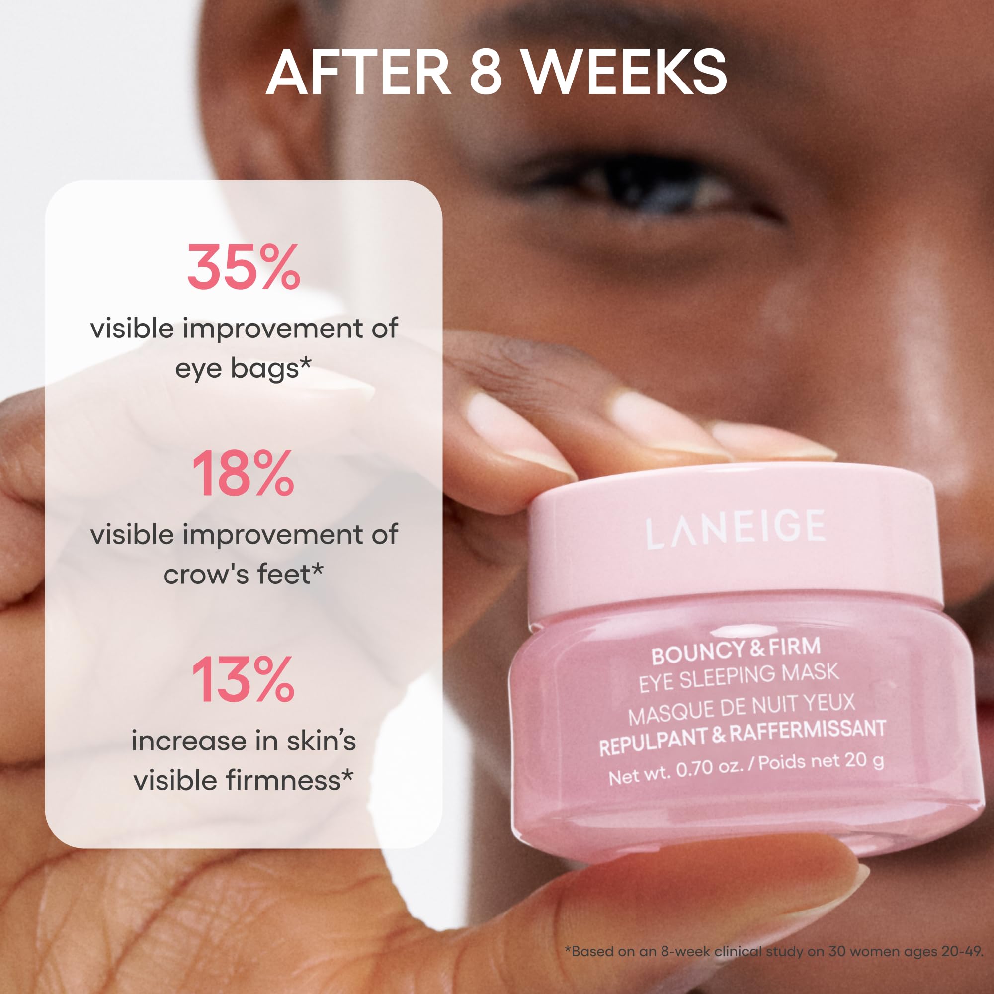 LANEIGE applying gel on wrist, demonstrates smooth application and soothing feel