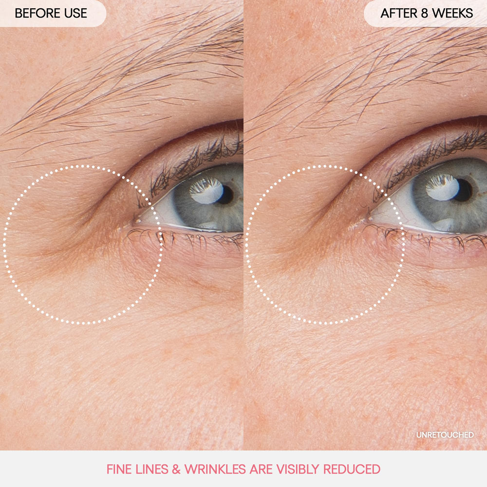 LANEIGE peony and collagen complex close-up, highlights firming support
