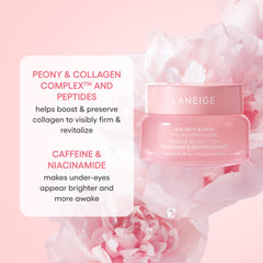 LANEIGE jar beside bedside lamp, suggests overnight treatment convenience