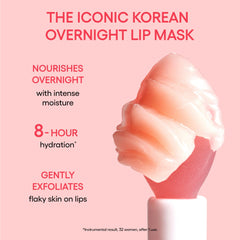LANEIGE Lip Glowy Balm Vanilla mini open illustrating smooth moisture
