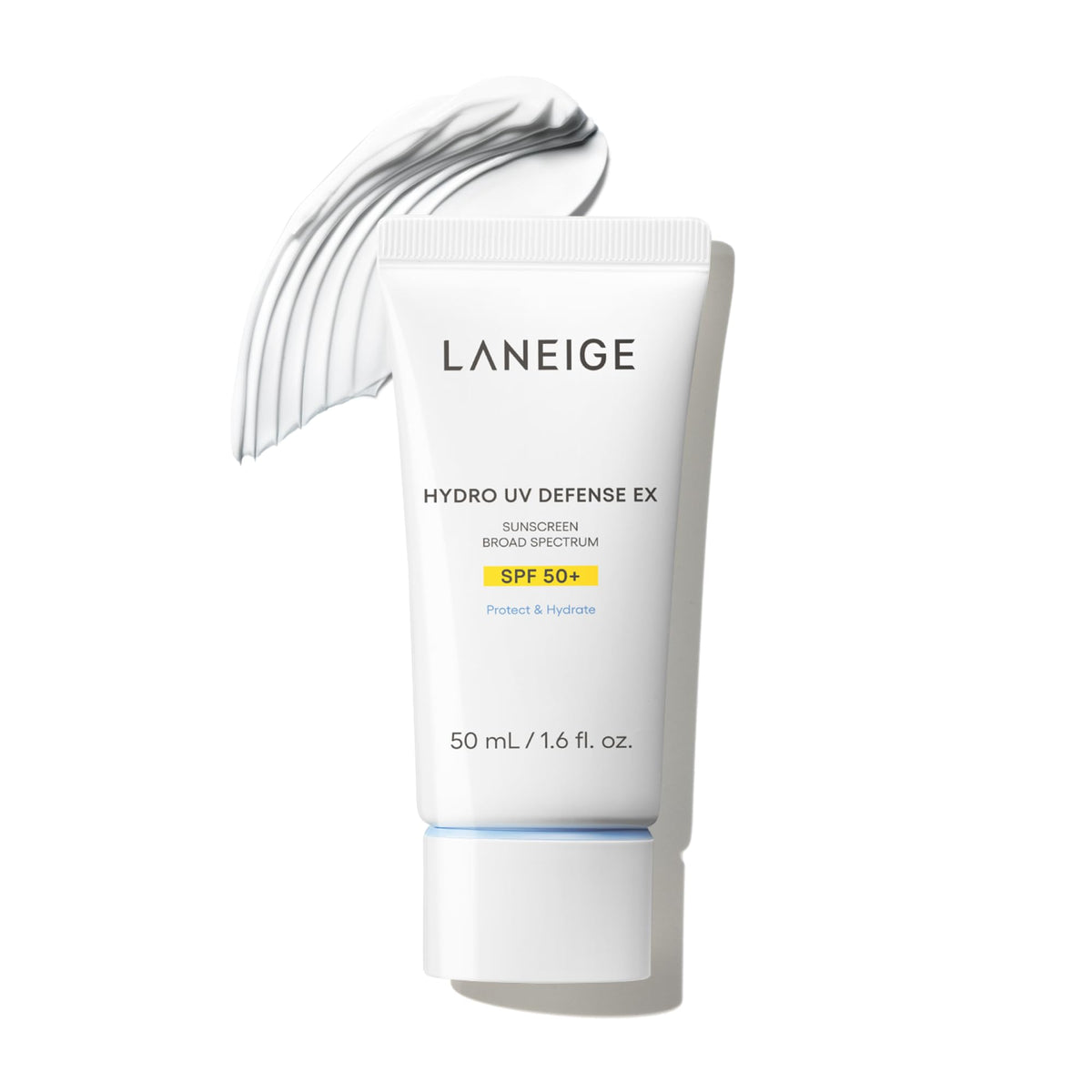 LANEIGE front bottle view showing SPF 50+ protection and hydration benefit
