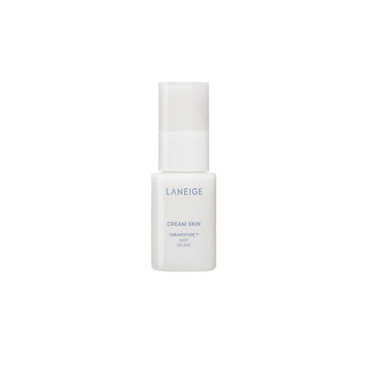 LANEIGE mini mist front packaging shows compact refillable bottle and quick hydration benefit