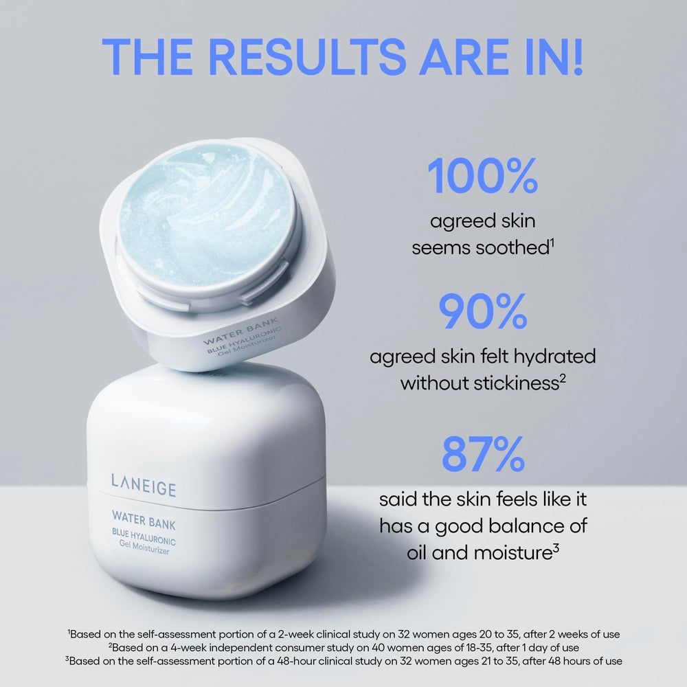 LANEIGE open jar revealing gel texture with beads and quick-absorbing hydration benefit