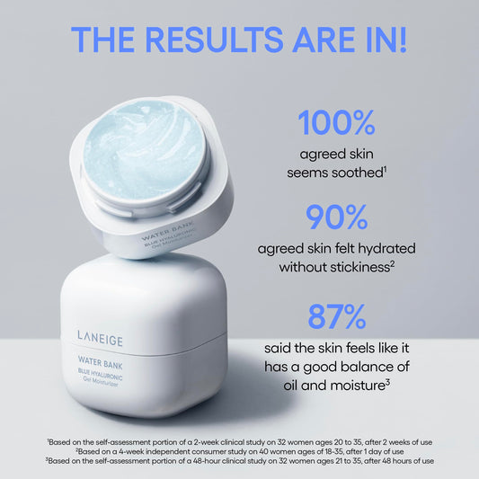 LANEIGE open jar revealing gel texture with beads and quick-absorbing hydration benefit