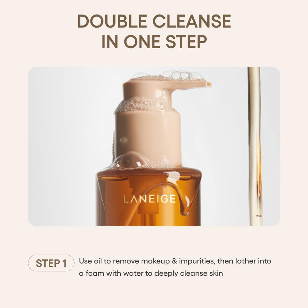 LANEIGE removing mascara and sunscreen to show fast, thorough makeup removal