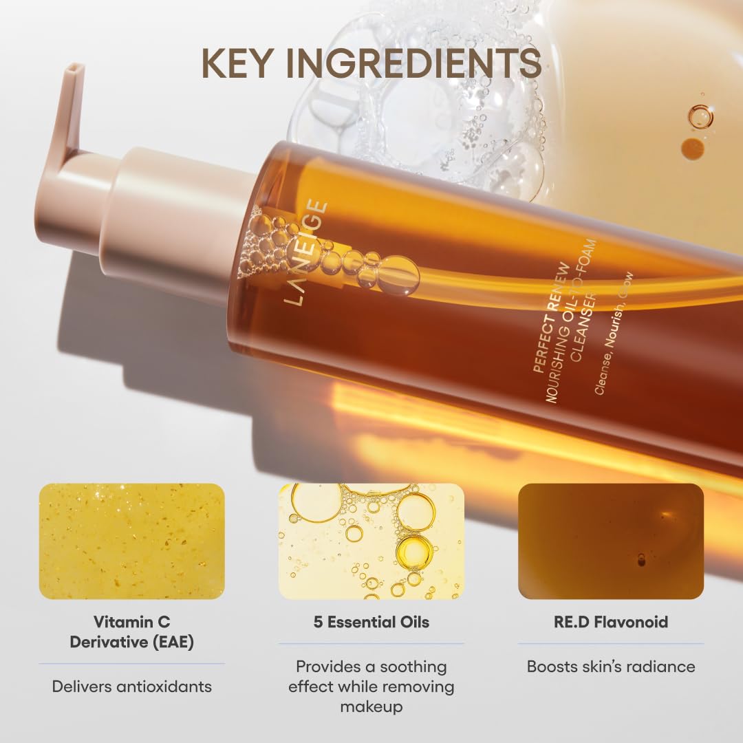 LANEIGE oil texture in hand demonstrating melt-away makeup effectiveness