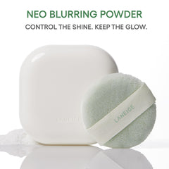 Close-up of powder mesh showing LANEIGE even product release and texture