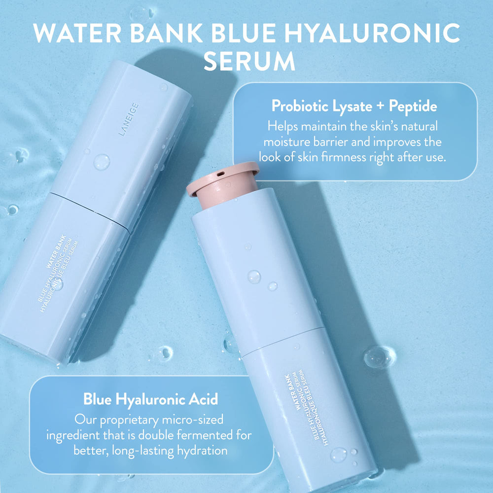 LANEIGE close-up of blue gel texture highlighting moisture and smoothing benefit