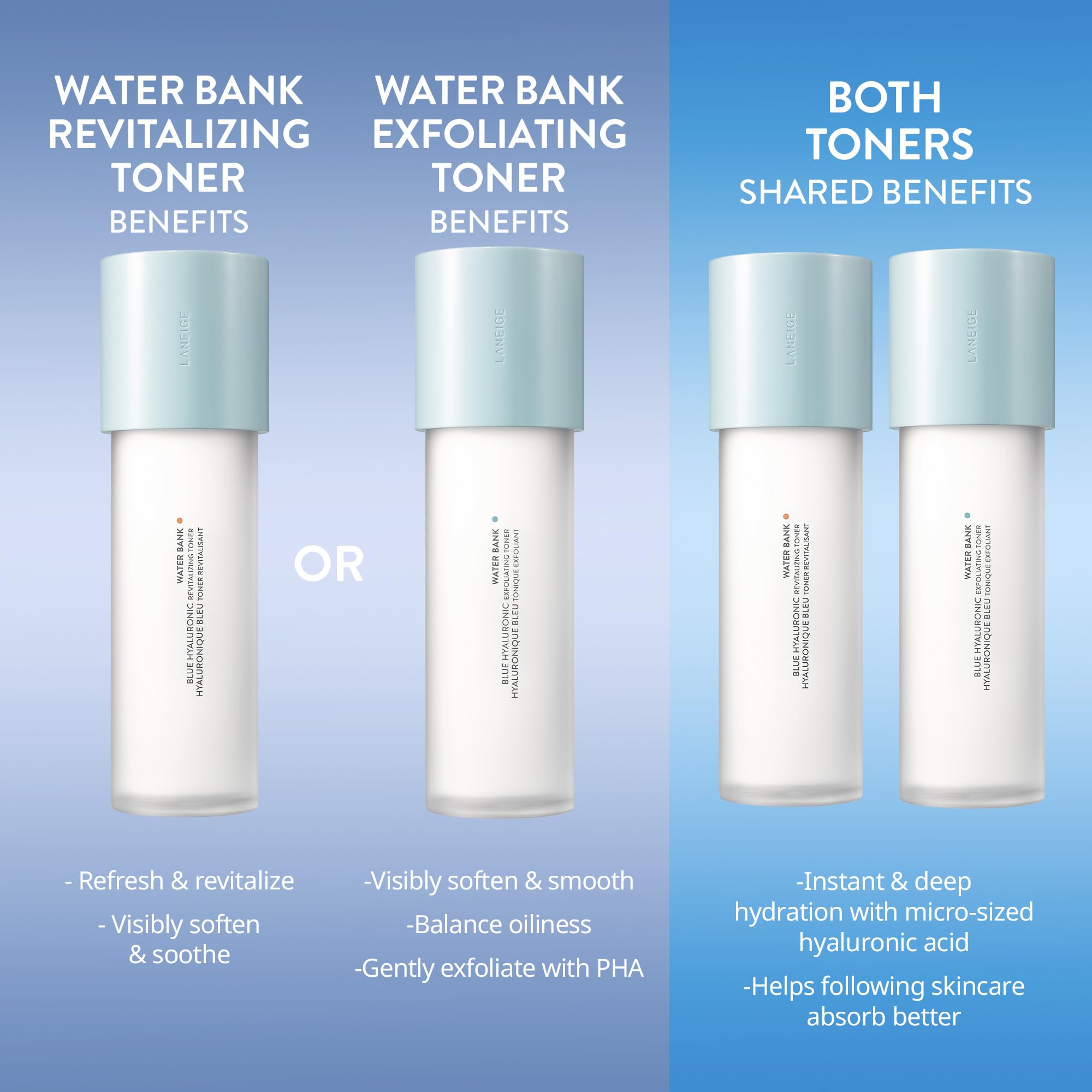 LANEIGE toner staged on bathroom shelf illustrating layered routine convenience