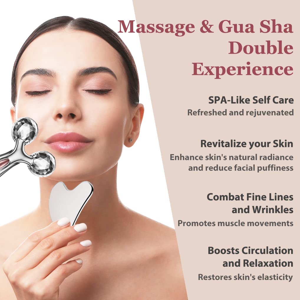 Lanfixilly stainless steel gua sha close-up showing smooth edge for precise sculpting
