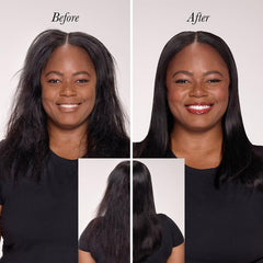 L'ANGE HAIR application on damp hair demonstrating detangling and frizz-control benefit
