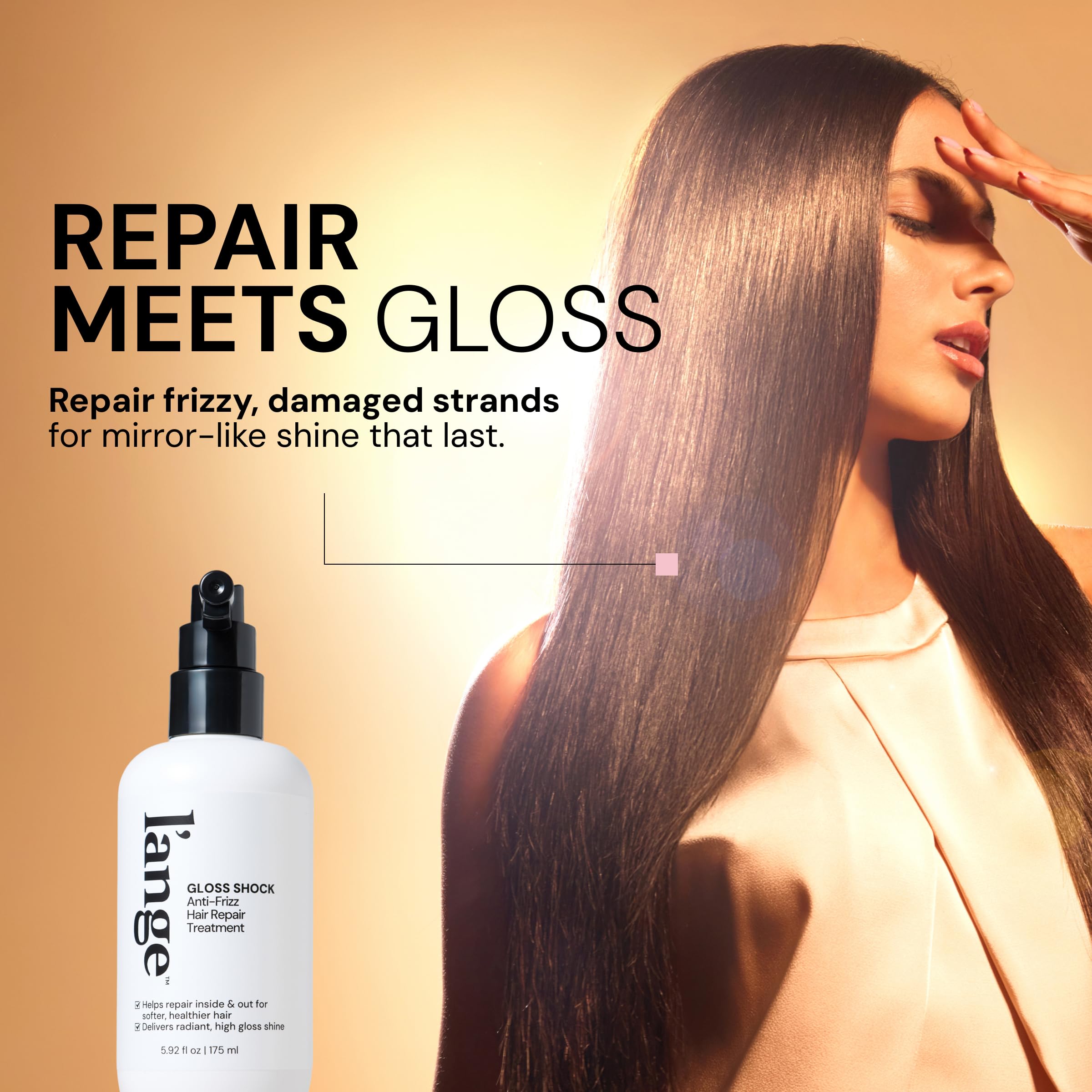 L'ANGE HAIR in-hand application showing easy control and product grip
