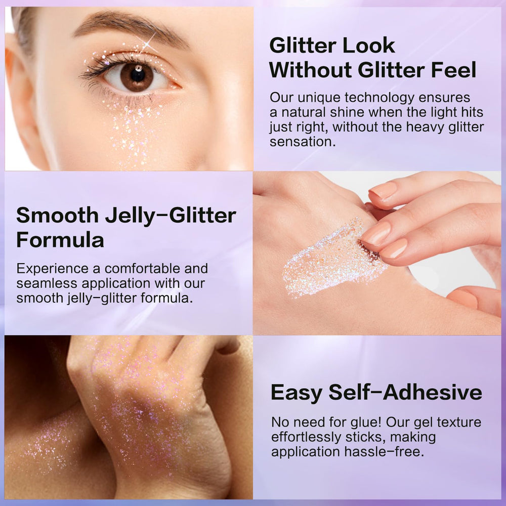 LANGMANNI gel applied on cheek showcasing long-lasting festival glow