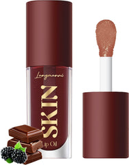 LANGMANNI chocolate lip oil front packaging showing sleek tube and brand