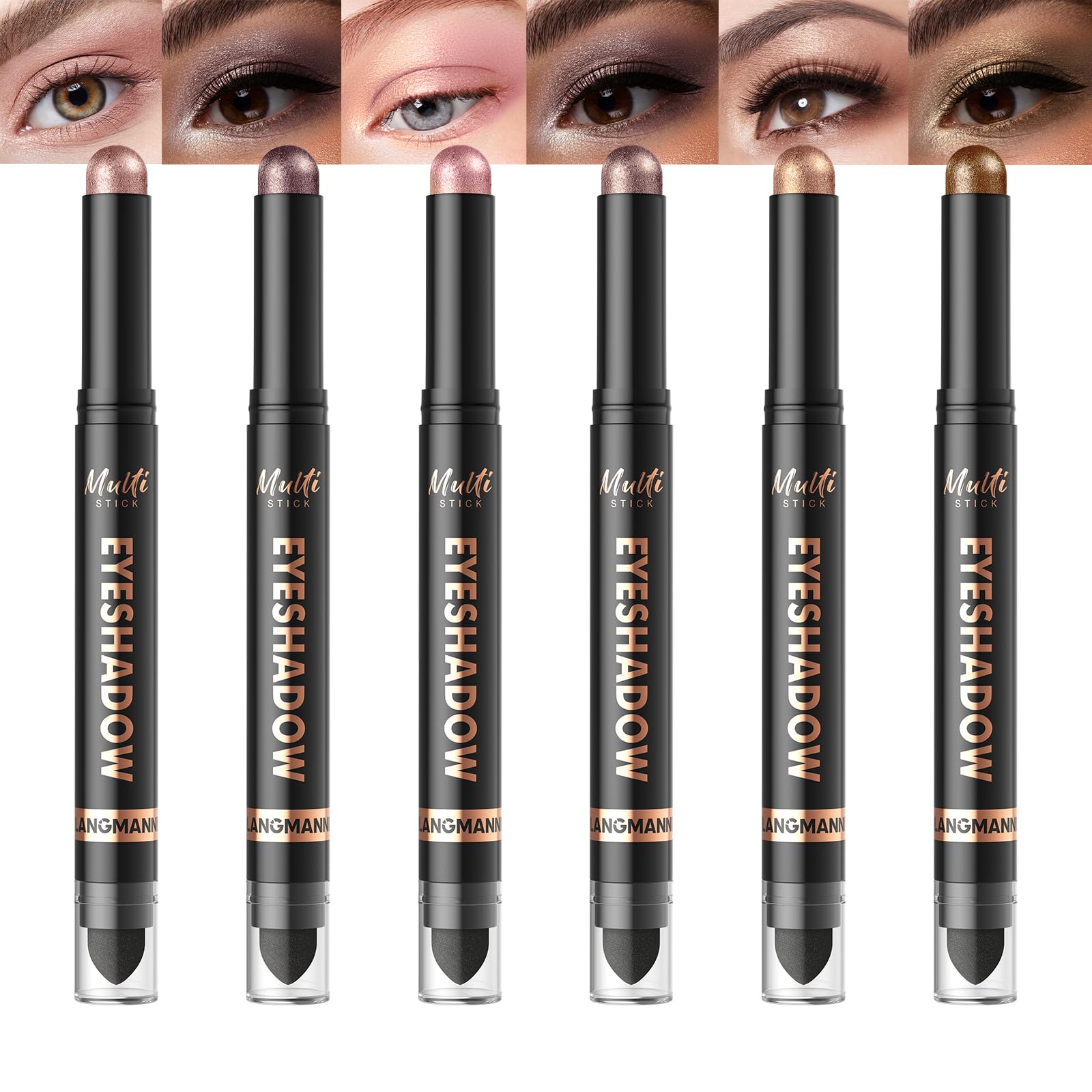 LANGMANNI front packaging showing six sticks and box, clear set view benefits portability