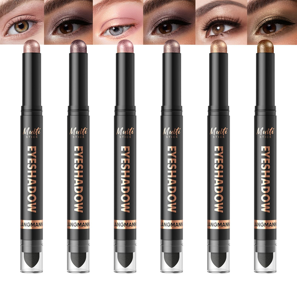 LANGMANNI front packaging showing six sticks and box, clear set view benefits portability