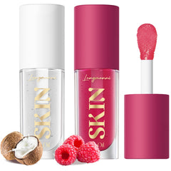 LANGMANNI front packaging showing clear glossy tube and raspberry coco scent benefit