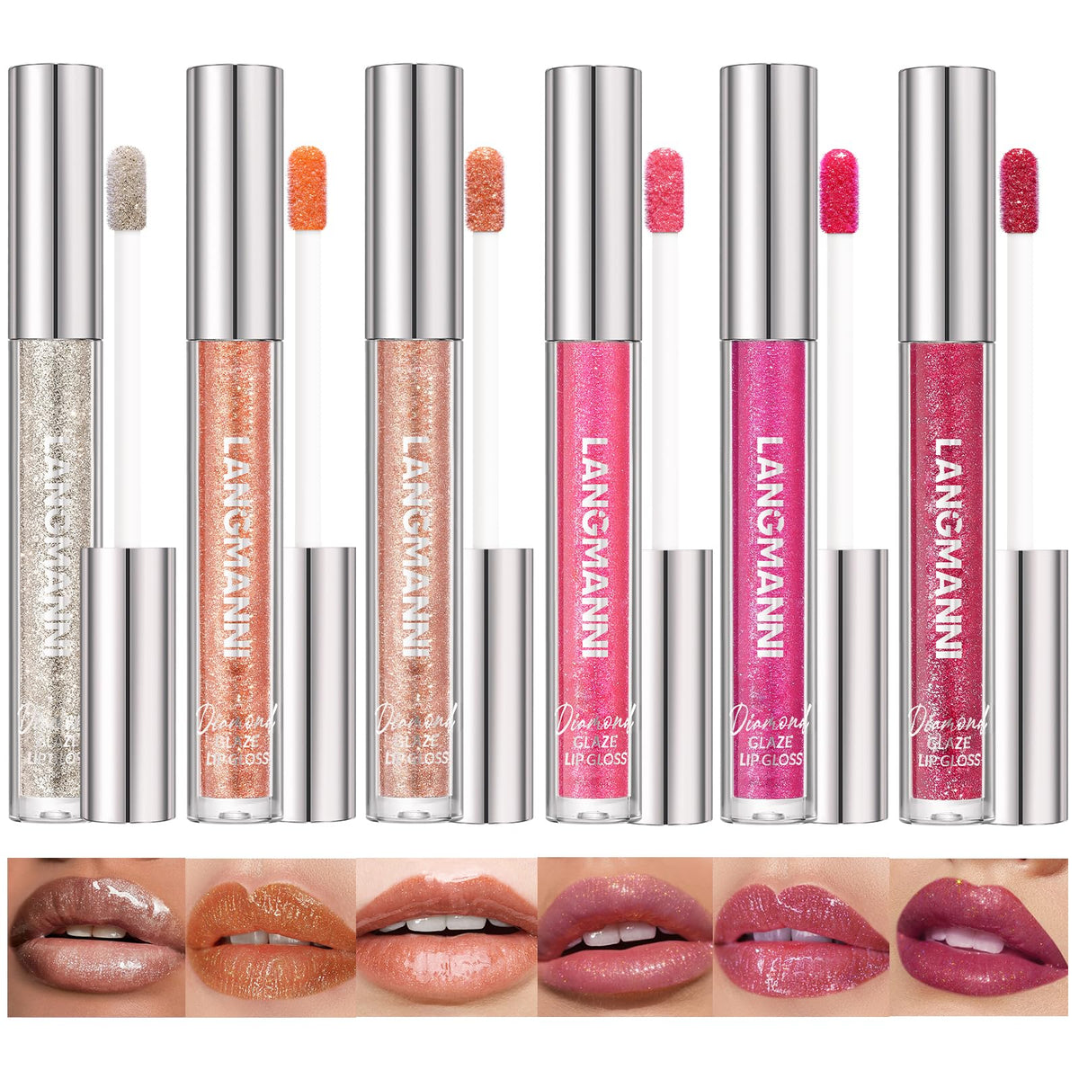 LANGMANNI front packaging showing six glosses and easy selection benefit