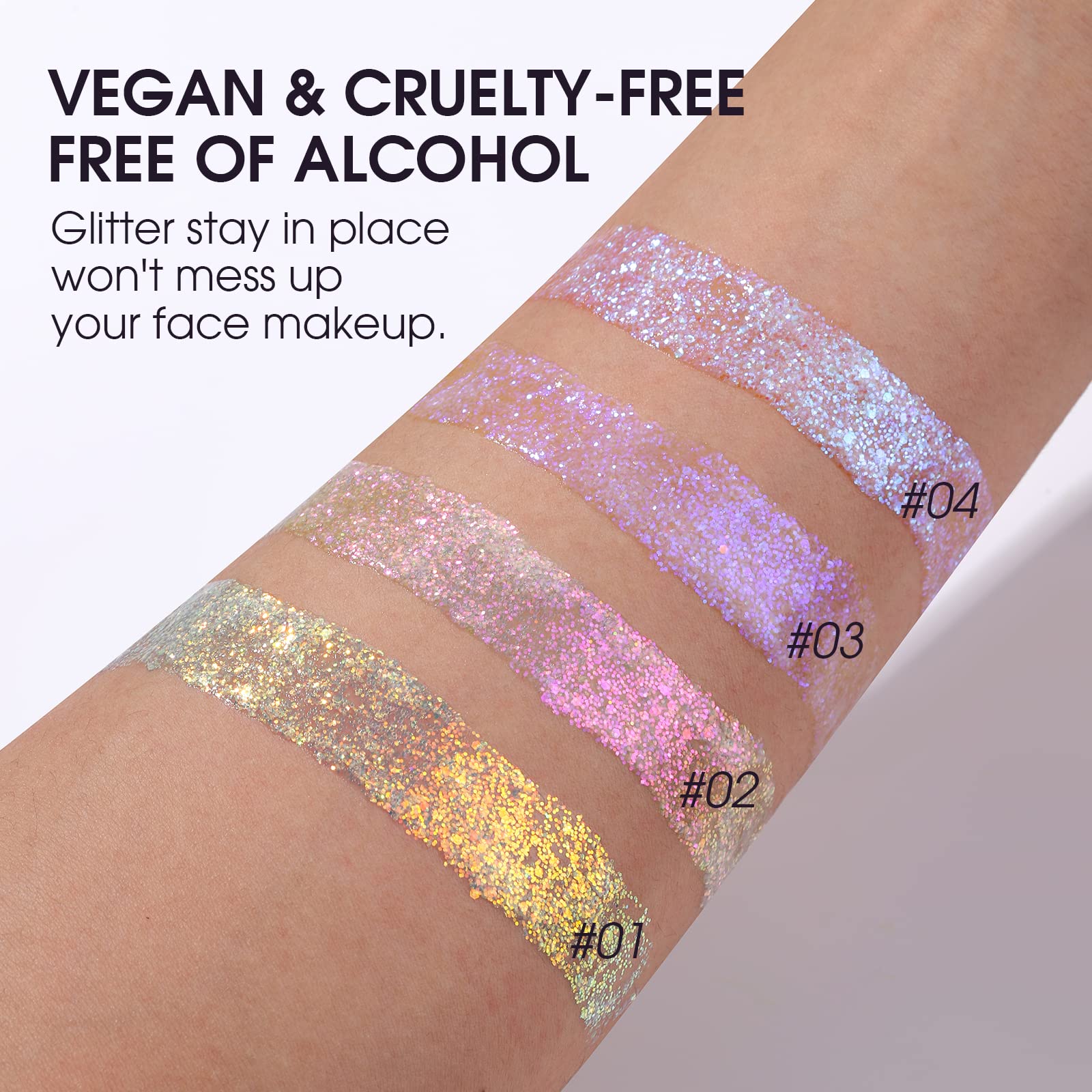 LANGMANNI close-up eye look with Golden Ocean enhancing eyelid shimmer
