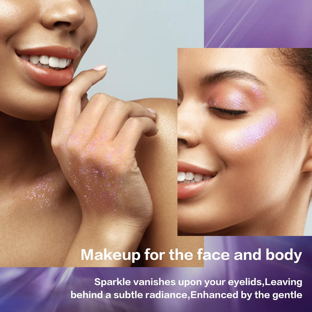 LANGMANNI hairline swiped with gel creating festival-ready sparkle