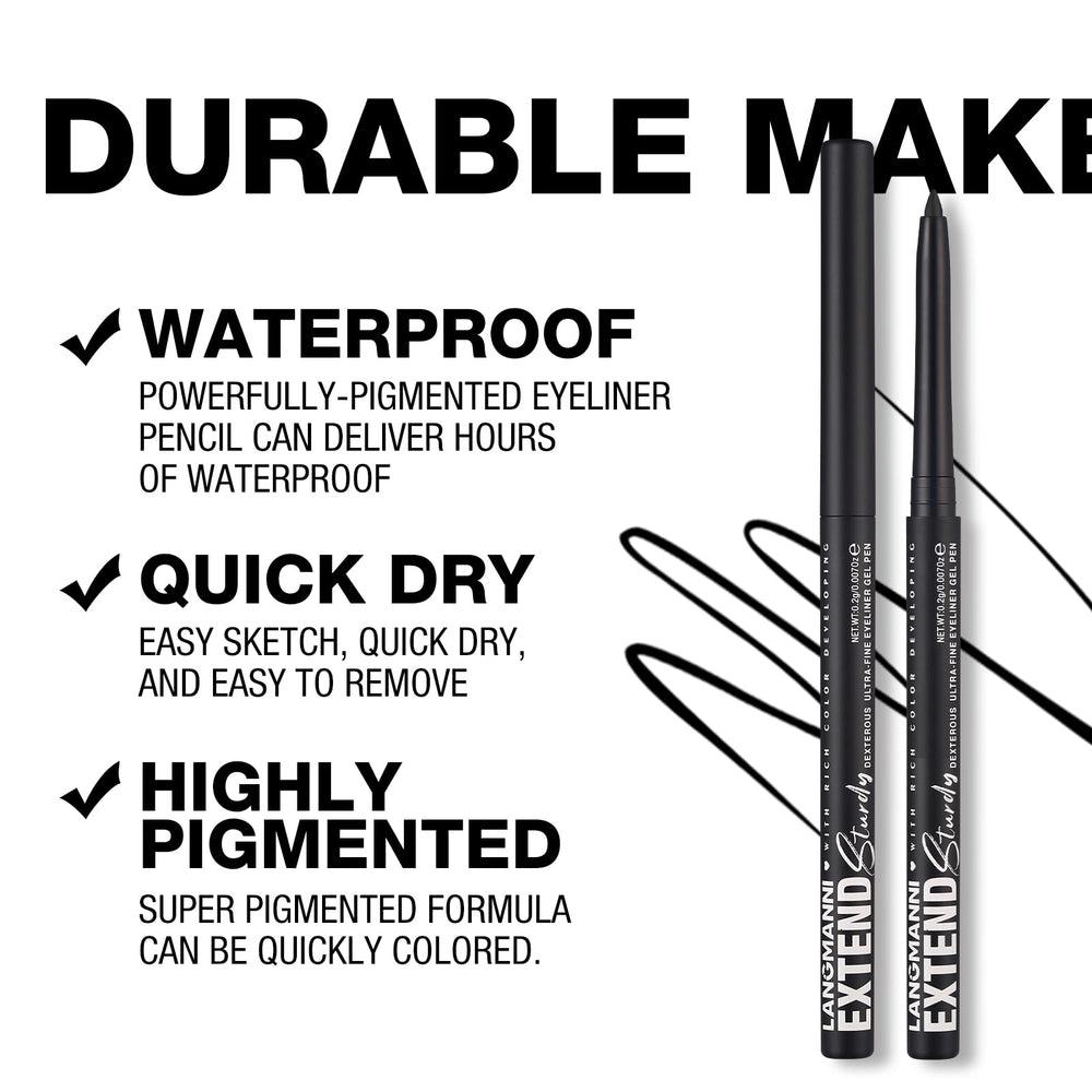 LANGMANNI pencil held in hand showing size and travel-friendly benefit