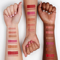 LANGMANNI model wearing a shade demonstrating natural matte effect
