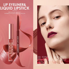 LANGMANNI open gift box with six lipsticks and liners, ready to gift