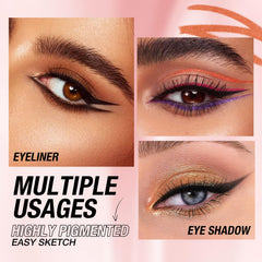 LANGMANNI applied wing eyeliner illustrating sharp, long-lasting color